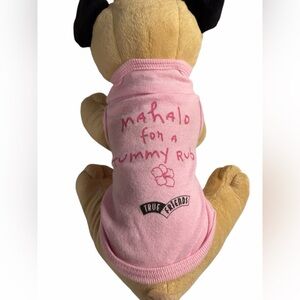 Mahalo for a Tummy Rub Light Pink Dog T-Shirt by Doggie Skins size XS